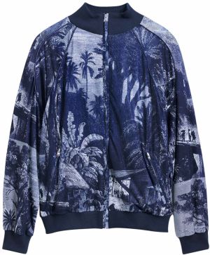 Desigual Tepláková bunda 'Mr. Christian'  modrá / dymovo modrá