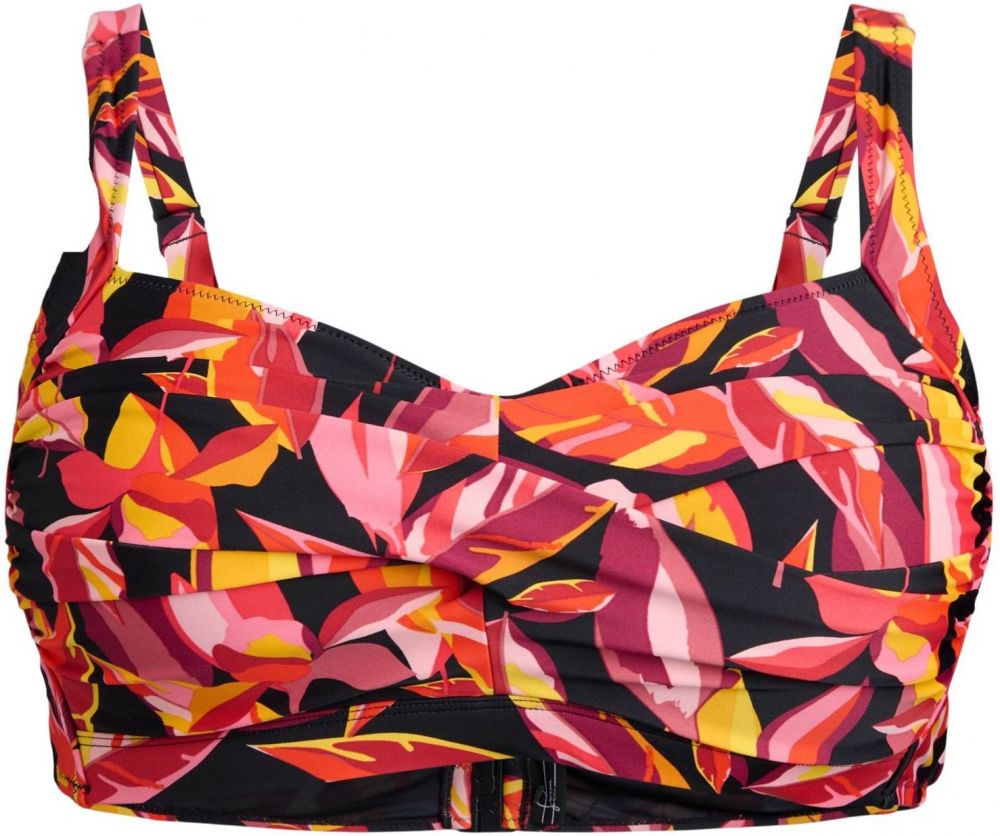 Swim by Zizzi Bikinový top 'Stella'  oranžová / červená / čierna