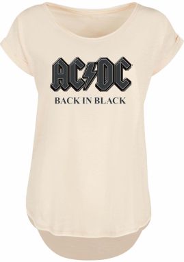 F4NT4STIC Tričko 'ACDC Back in Black'  piesková / čierna