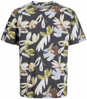 JACK & JONES Tričko  svetlomodrá / hnedá / tmavosivá / kaki