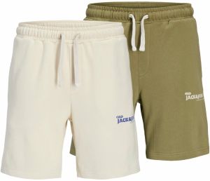 JACK & JONES Nohavice 'JPSTGORDON'  čierna / biela melírovaná