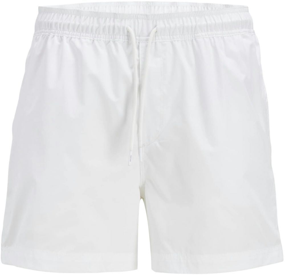JACK & JONES Plavecké šortky 'JPSTMaui'  svetlosivá / čierna / biela