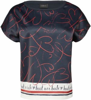 s.Oliver BLACK LABEL Tričko  námornícka modrá / červená