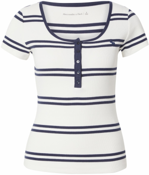 Abercrombie & Fitch Tričko  námornícka modrá / biela