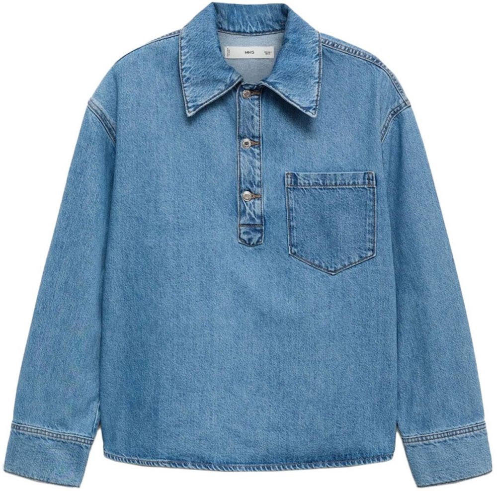 MANGO Blúzka 'DANILA'  modrá denim
