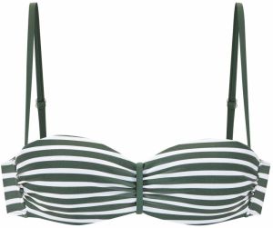 VENICE BEACH Bikinový top  zelená / biela