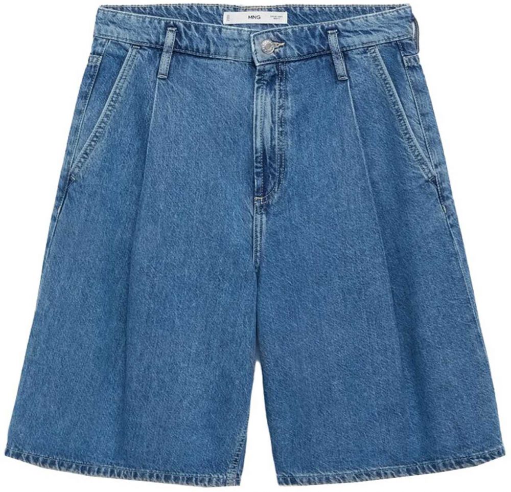 MANGO Plisované rifle 'CARLO'  modrá denim