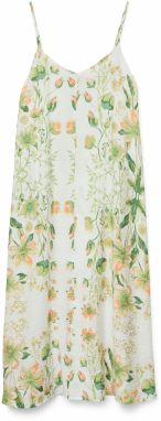 VERO MODA Šaty 'VMJOSIE'  zelená / tmavozelená / oranžová / biela