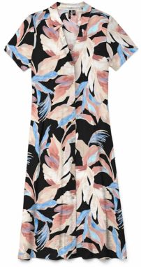 VERO MODA Košeľové šaty 'VMJOSIE'  nebesky modrá / púdrová / staroružová / čierna