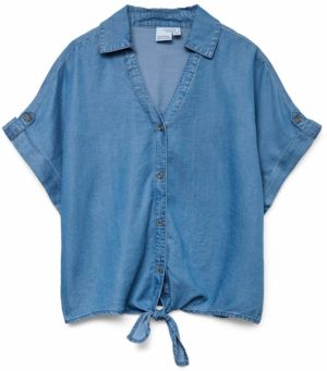 VERO MODA Blúzka 'FLEUR'  modrá denim