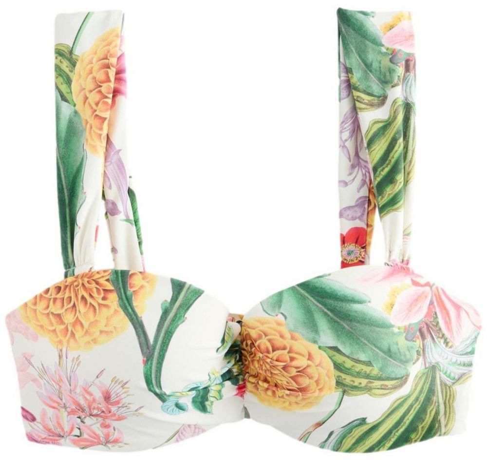 Next Bikinový top 'Kew'  zelená / ružová / biela