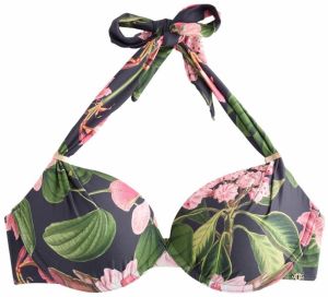 Next Bikinový top 'Kew'  námornícka modrá / trávovo zelená / ružová