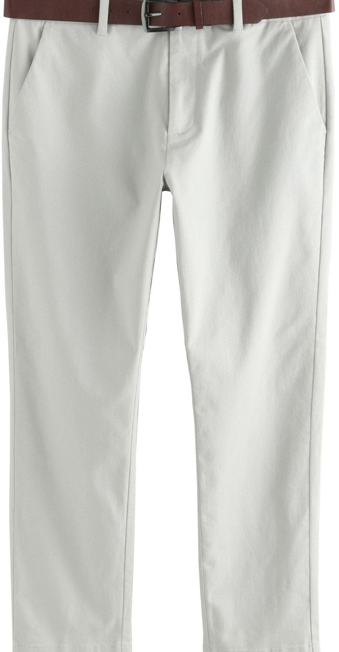 Next Chino nohavice  šedobiela