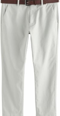 Next Chino nohavice  šedobiela