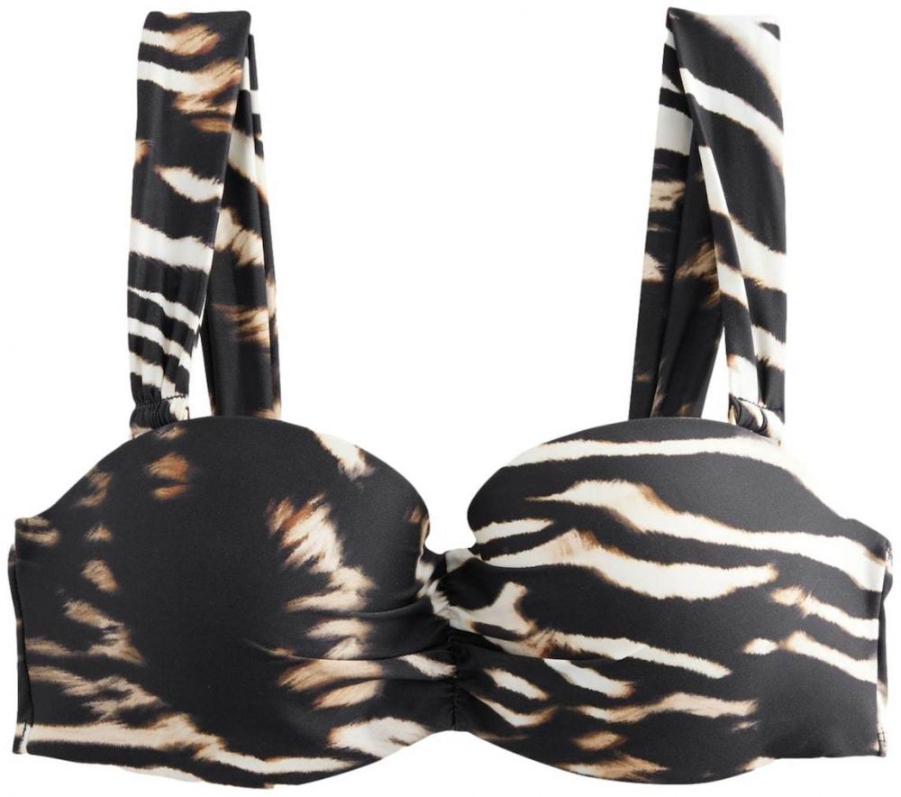 Next Bikinový top 'Kew'  svetlohnedá / čierna / prírodná biela