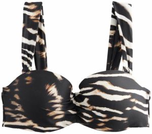 Next Bikinový top 'Kew'  svetlohnedá / čierna / prírodná biela