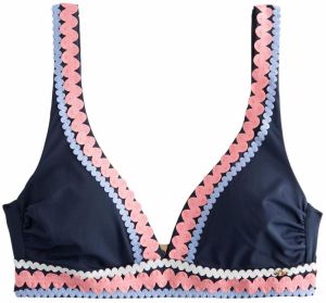 Next Bikinový top  námornícka modrá / svetlomodrá / staroružová / biela