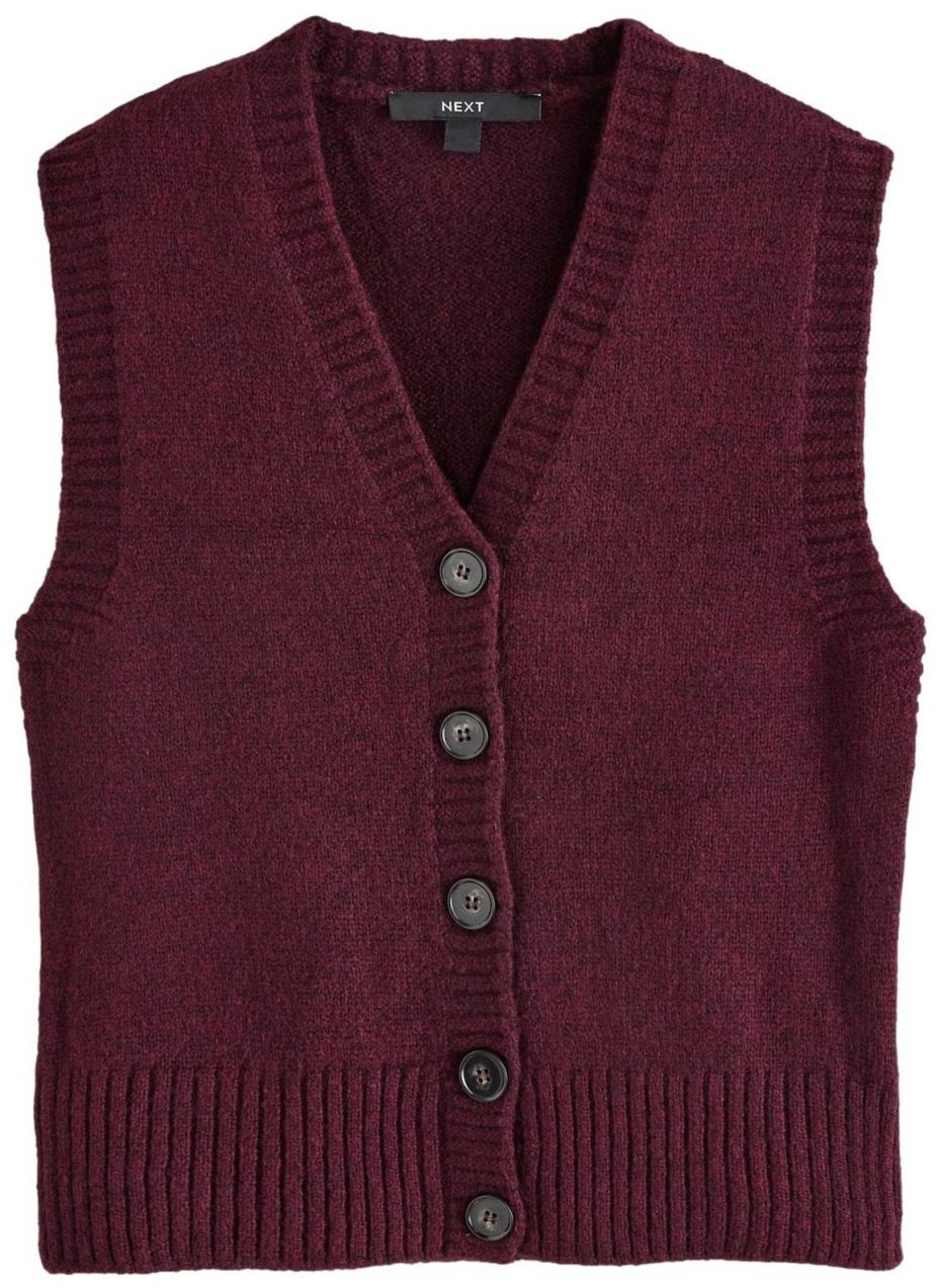 Next Pletená vesta  burgundská
