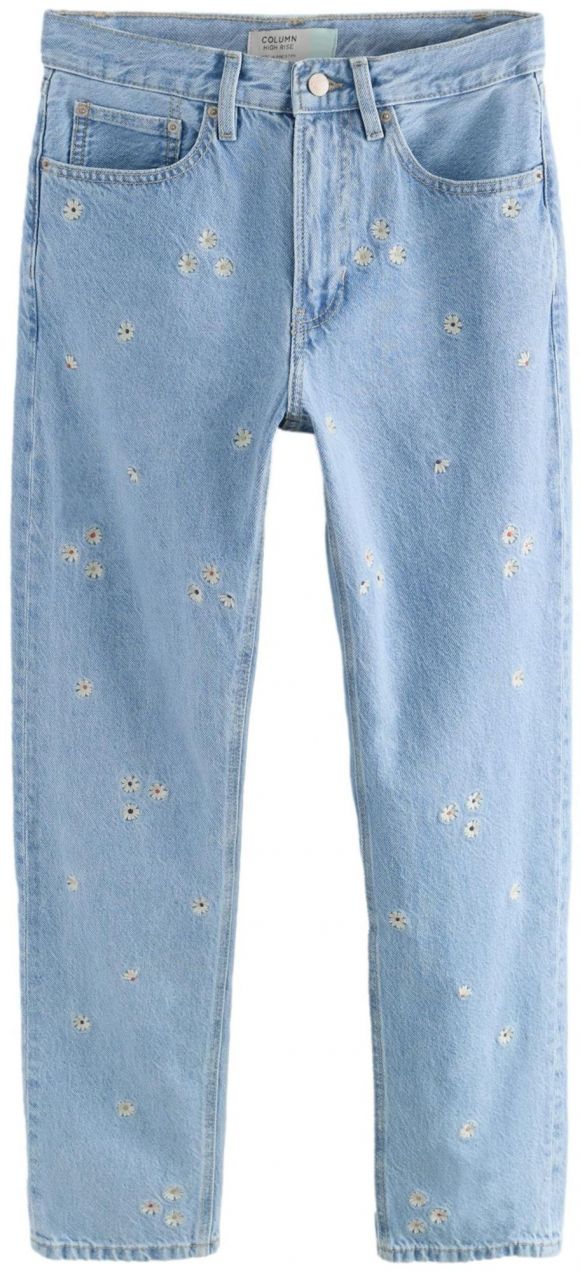Next Džínsy  modrá denim / tmavožltá / biela