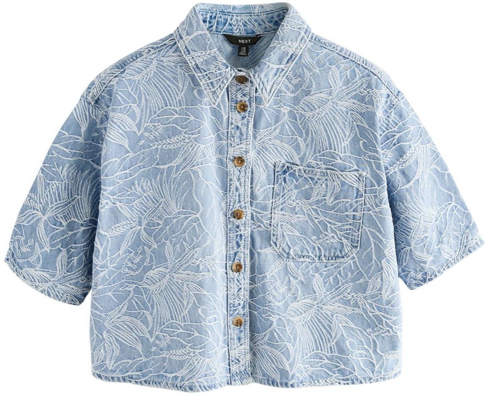 Next Blúzka  modrá denim / biela