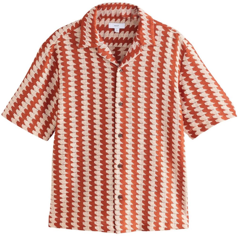 Next Košeľa  krémová / tmavooranžová