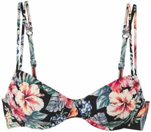 LASCANA Bikinový top  zelená / ružová / červená / čierna