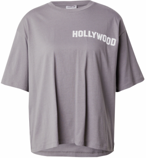 Noisy may Tričko 'NMMILLIE HOLLYWOOD'  antracitová / tmavosivá / čierna / biela