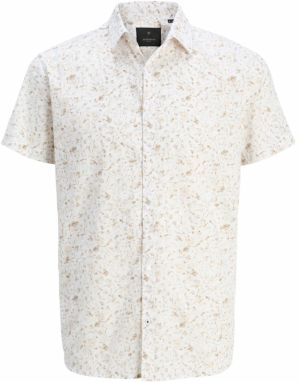 JACK & JONES Košeľa 'JPRBLASUMMER'  piesková / biela