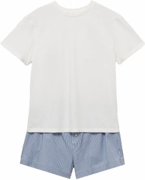 MANGO TEEN Kraťasy  zafírová / biela
