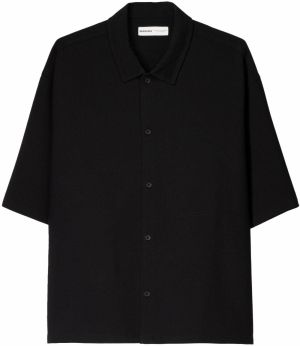 Bershka Košeľa  čierna