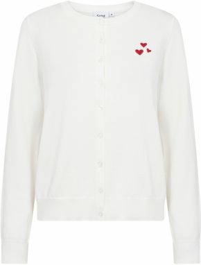 SAINT TROPEZ Kardigán 'Valentina'  ohnivo červená / biela