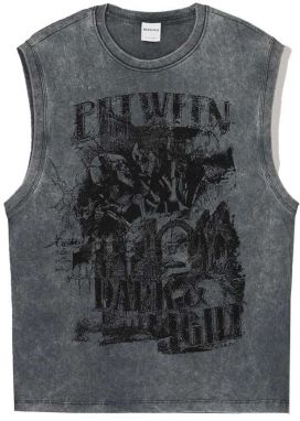 Bershka Tričko  sivý denim / čierna
