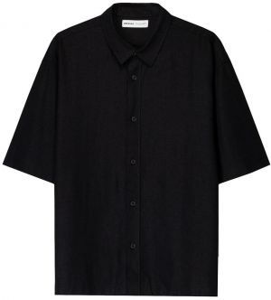 Bershka Košeľa  čierna