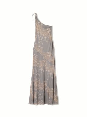 Bershka Večerné šaty  béžová / krémová / svetlosivá