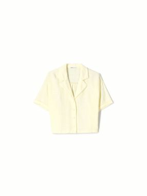 Bershka Blúzka  pastelovo žltá