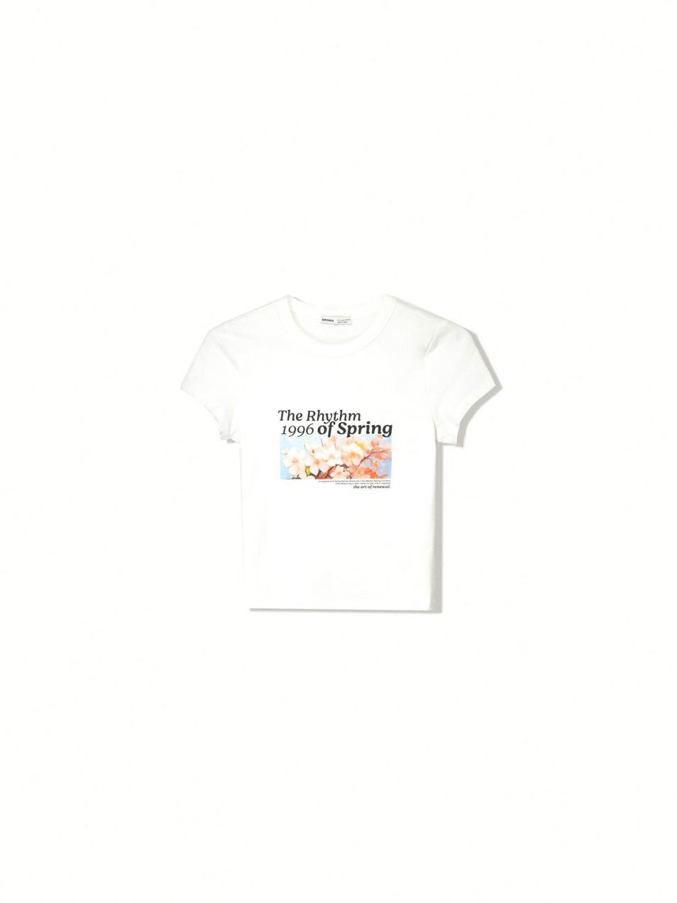 Bershka Tričko  svetlomodrá / čierna / šedobiela