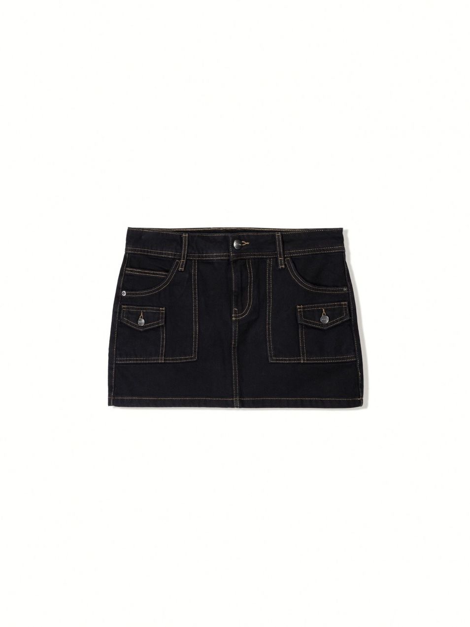 Bershka Sukňa  čierny denim
