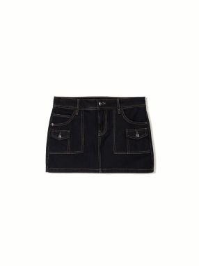 Bershka Sukňa  čierny denim