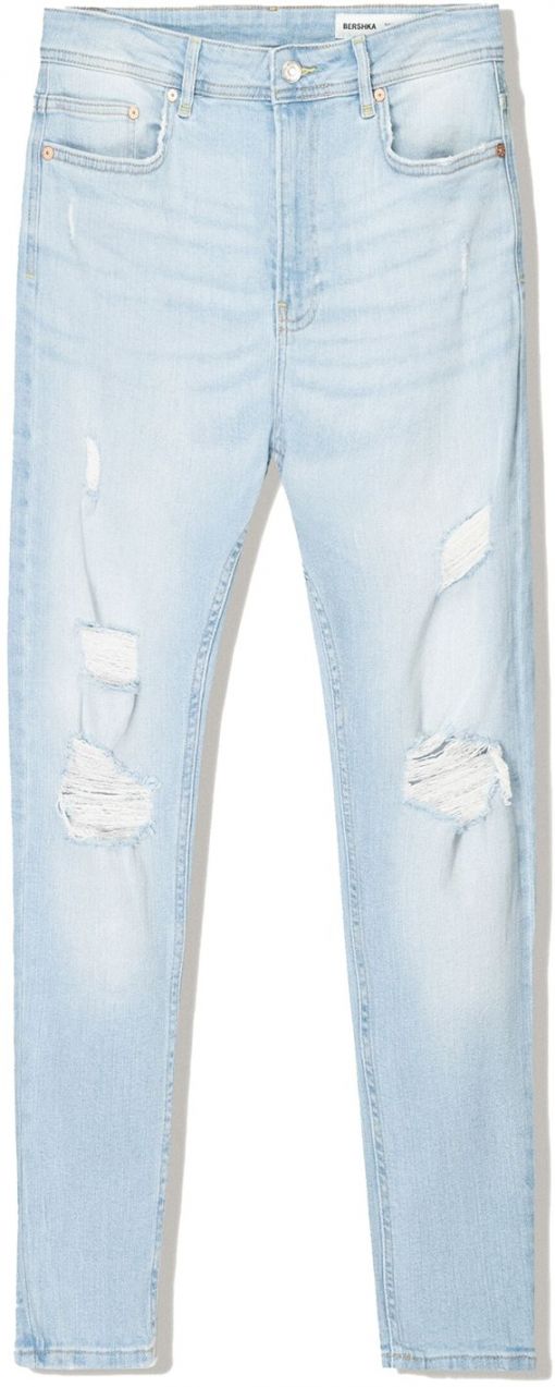 Bershka Džínsy  svetlomodrá