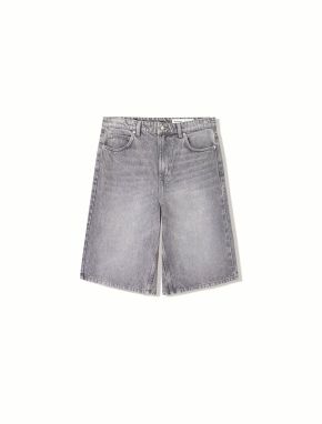 Bershka Džínsy  sivý denim