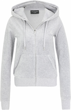 Juicy Couture Tall Tepláková bunda 'ROBERTSON'  svetlosivá