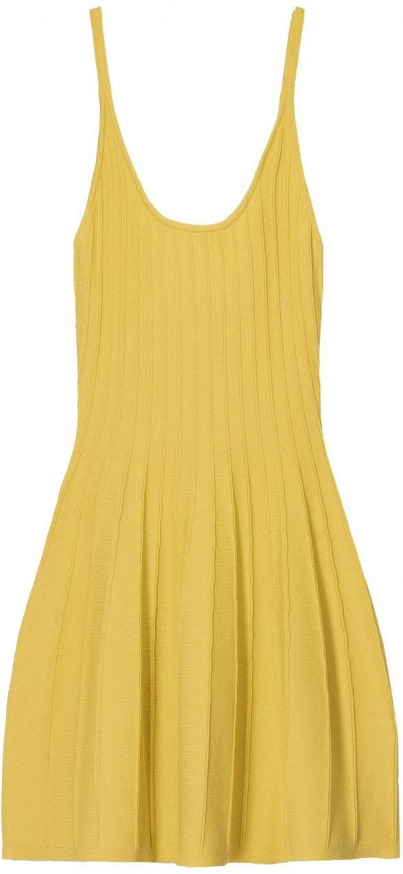 Bershka Pletené šaty  žltá
