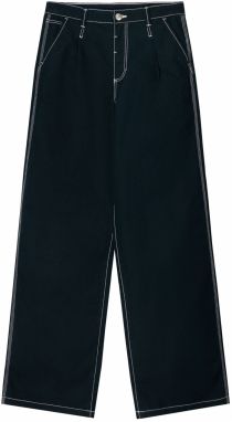 Bershka Nohavice  námornícka modrá / biela