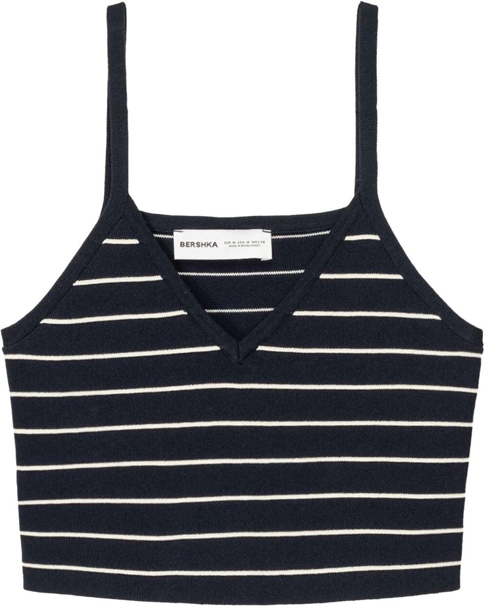 Bershka Top  modrá / biela