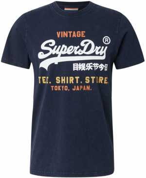 Superdry Tričko 'VL Cali'  námornícka modrá / karí / oranžová / biela