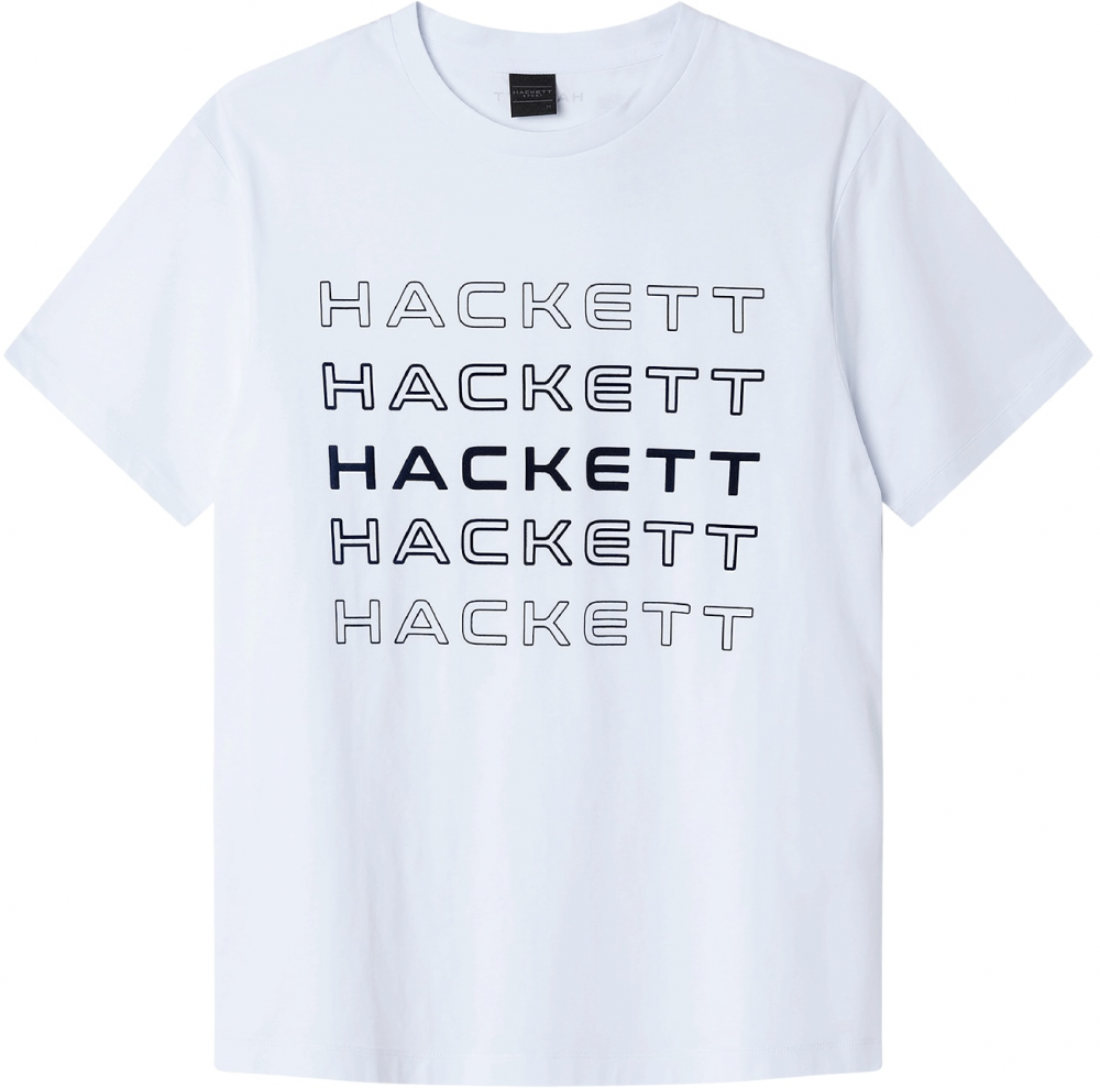 Hackett London Tričko  čierna / biela