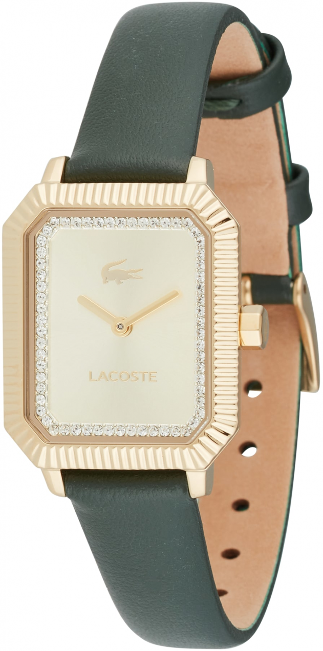 LACOSTE Analógové hodinky 'PARISIENNE'  zlatá / tmavozelená / priehľadná