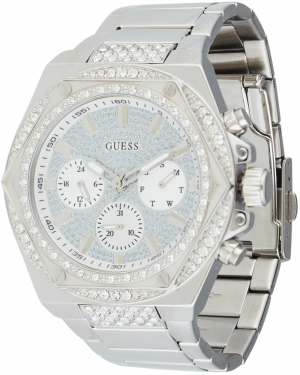 GUESS Analógové hodinky 'FURY'  strieborná
