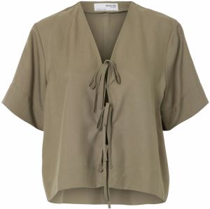SELECTED FEMME Blúzka 'SLFNATUK'  olivová