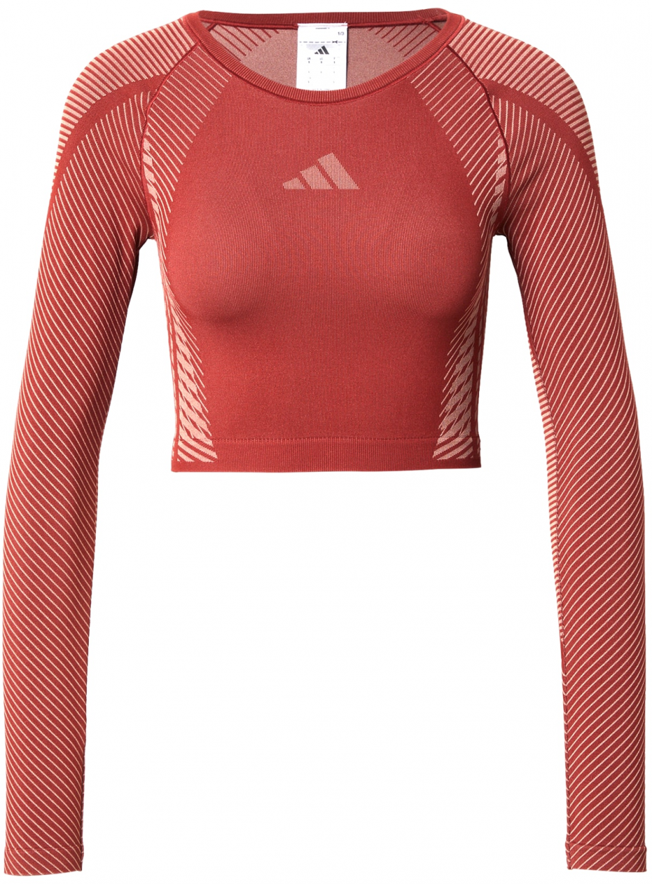 ADIDAS PERFORMANCE Funkčné tričko  brusnicová / šedobiela